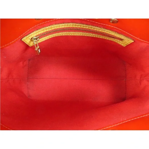 Louis Vuitton Red Patent Tote with Tan Handles - Picture 12 of 16